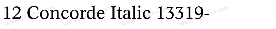 12 Concorde Italic 13319字体转换